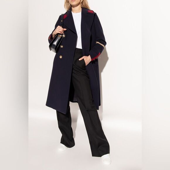 Gucci Navy Double Breasted Coat - Picture 8 of 12